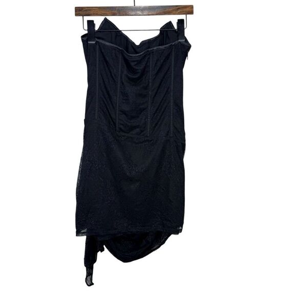 NEW NBD Revolve Lynette Corset Strapless Mini Dress Black Lace Size Large - Picture 5 of 9